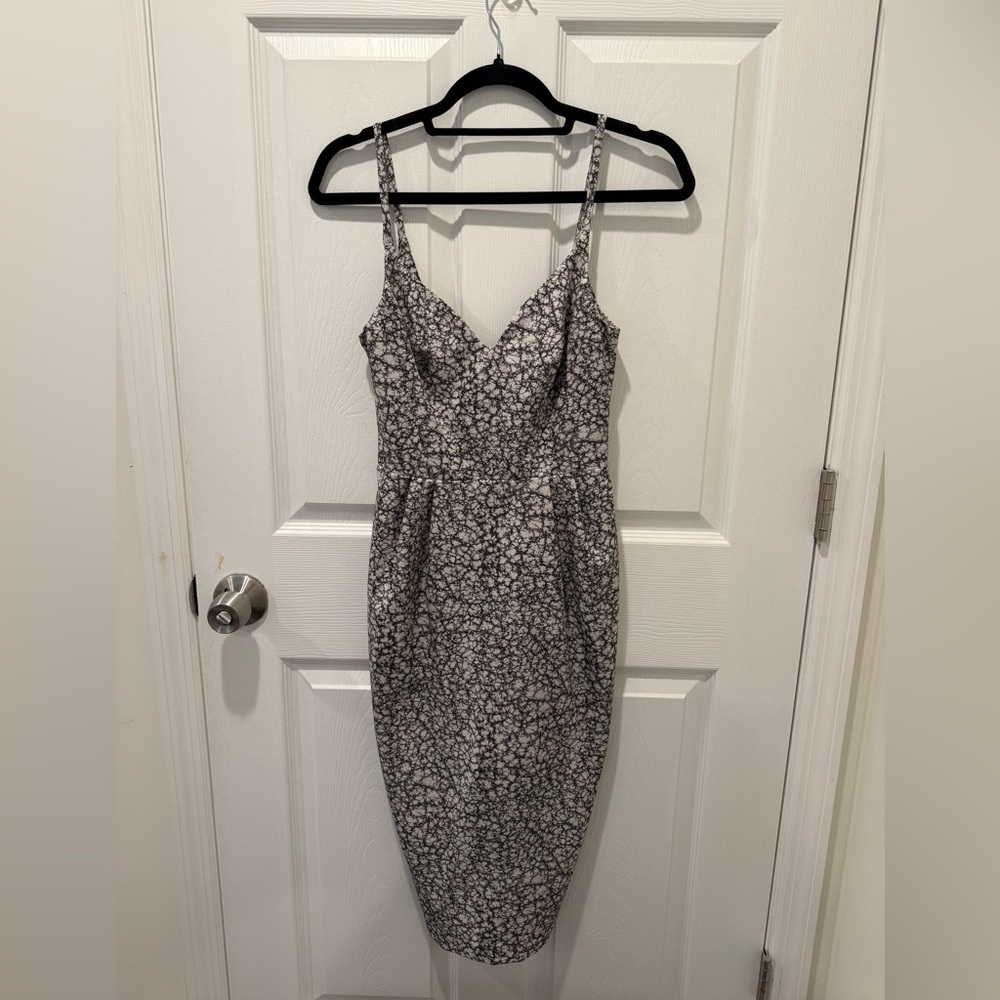 ASOS Black and White Midi Sundress with Spaghetti Straps - Picture 2 of 2